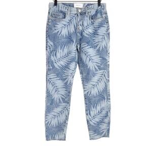 Current Elliott The Stiletto Palm Leaf Print Jeans, size 26
